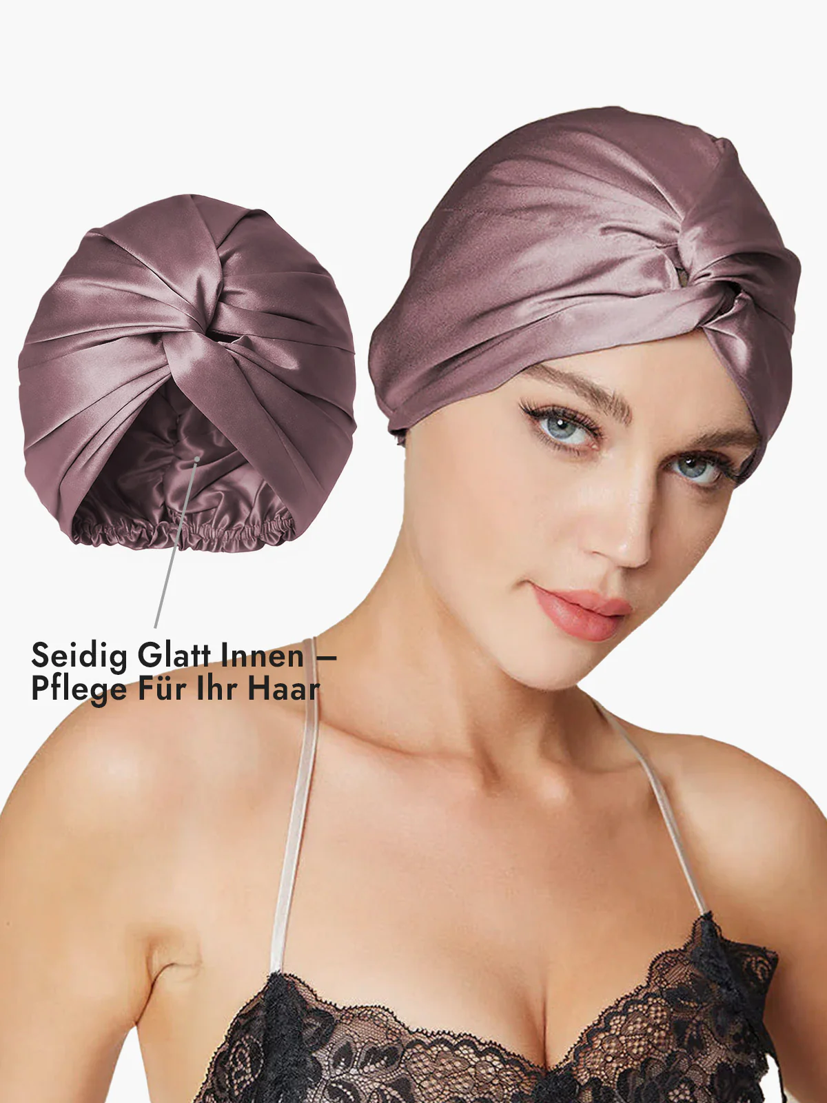 Reine Seide Knoten-Front Haarhaube - Image 12
