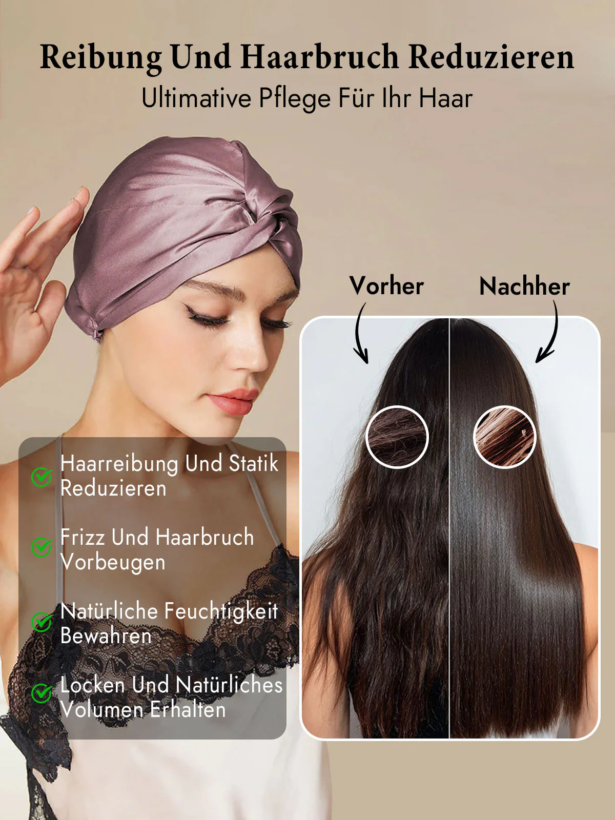 Reine Seide Knoten-Front Haarhaube - Image 13