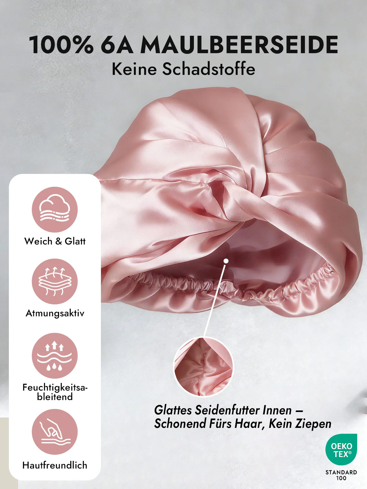 Reine Seide Knoten-Front Haarhaube - Image 27