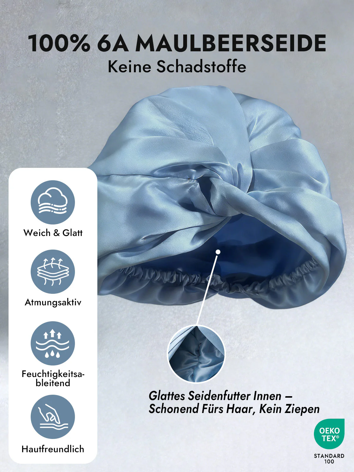 Reine Seide Knoten-Front Haarhaube - Image 3