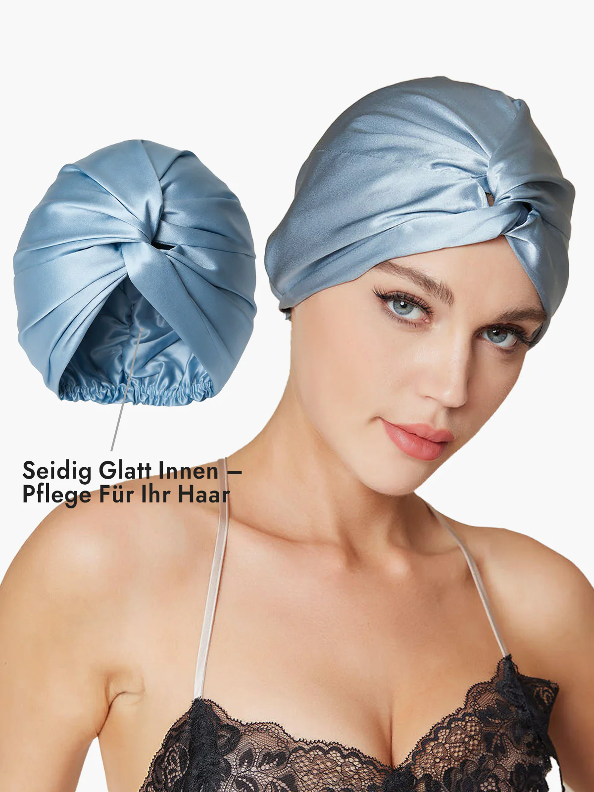 Reine Seide Knoten-Front Haarhaube - Image 4