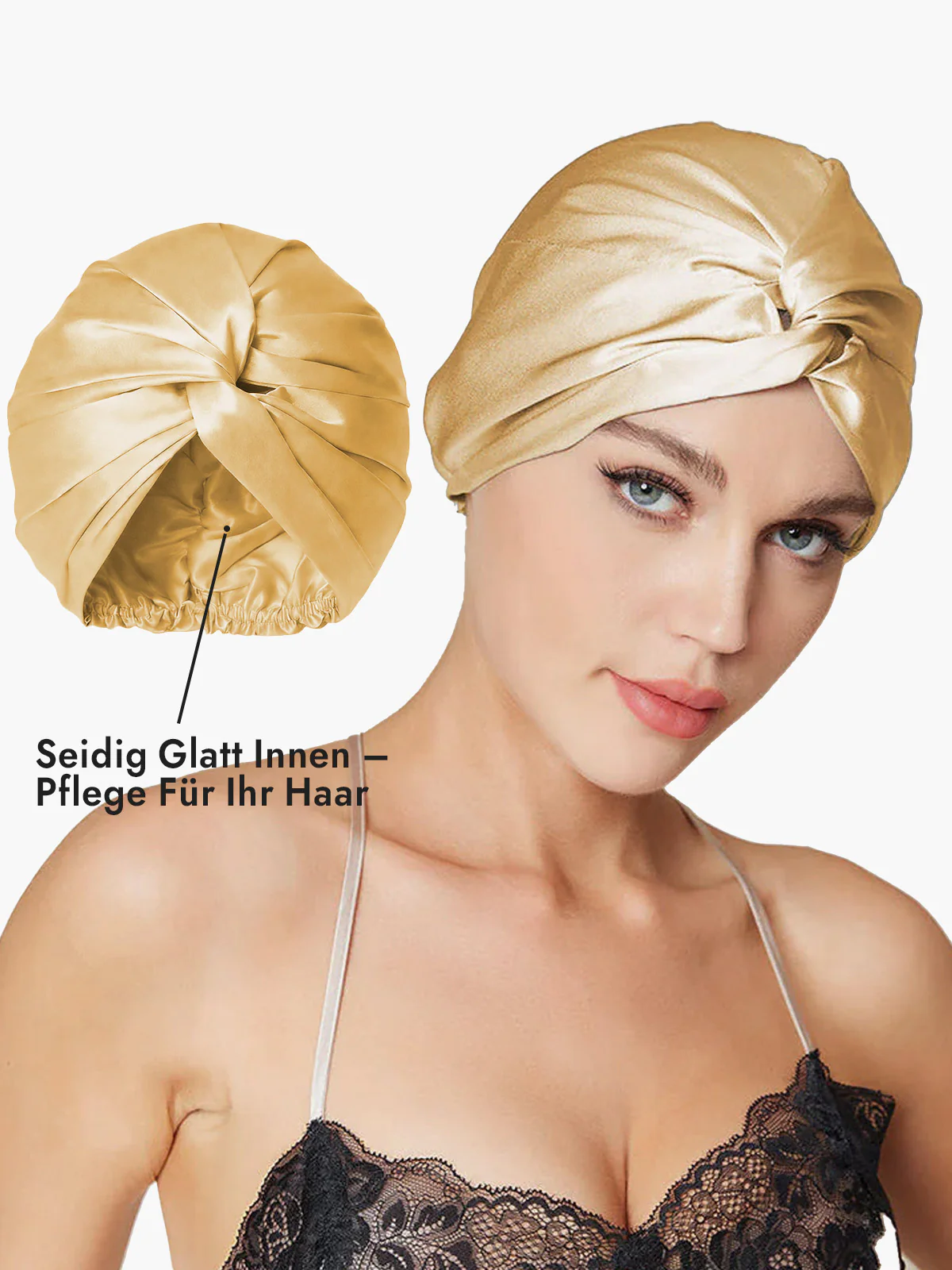 Reine Seide Knoten-Front Haarhaube - Image 60