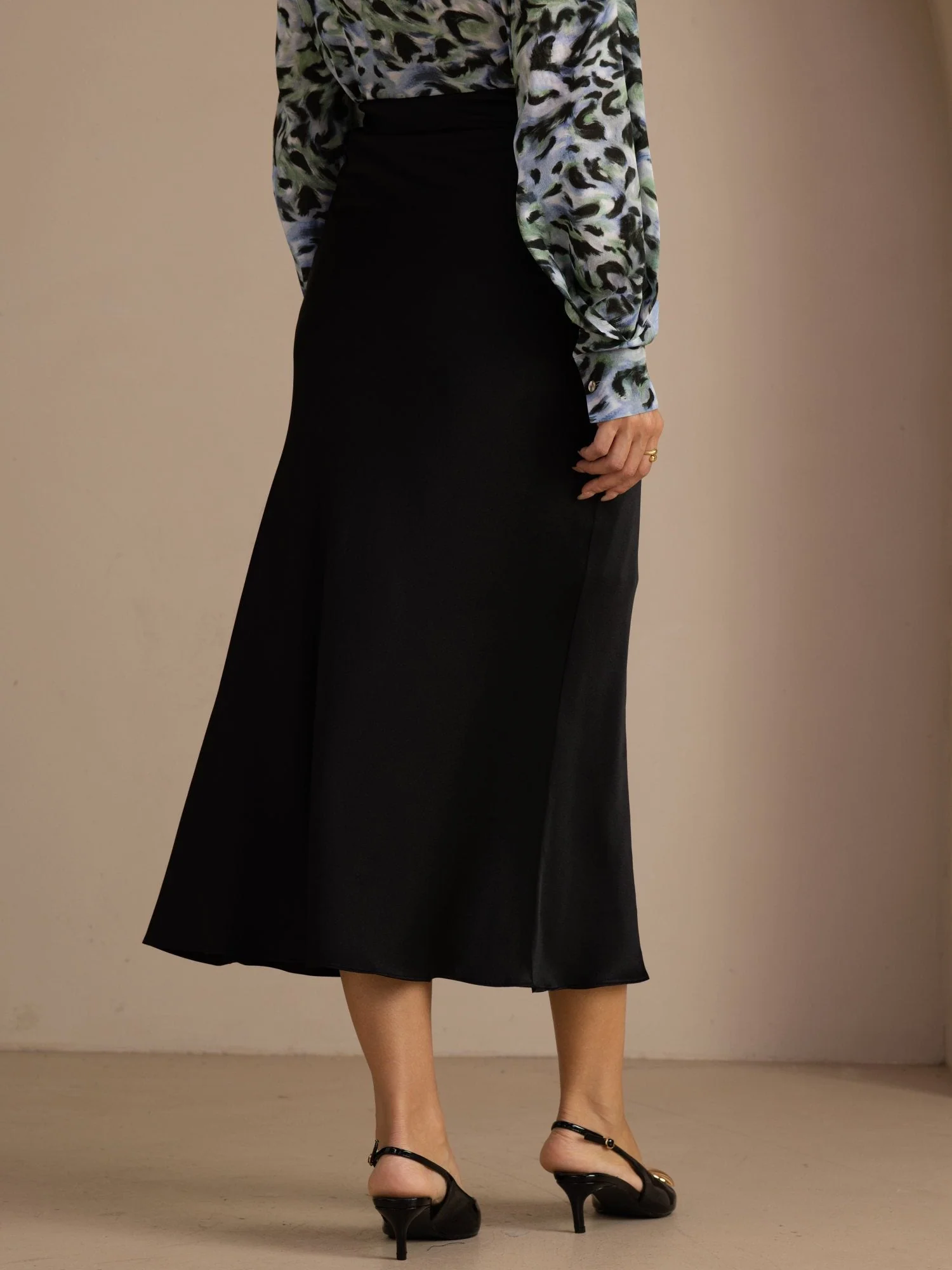 19Momme Seide Maxirock Mit Hoher Taille - Image 9