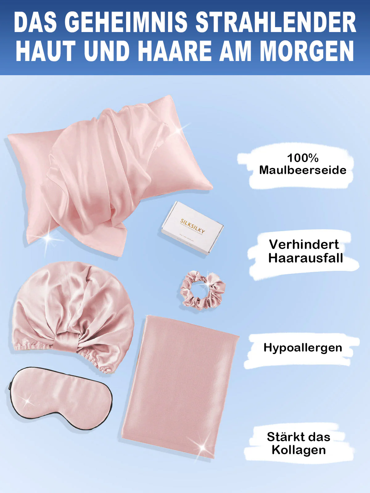 19Momme 4Pcs Set Seide Kissenbezug Set (Umschlagkissenbezug) - Image 37