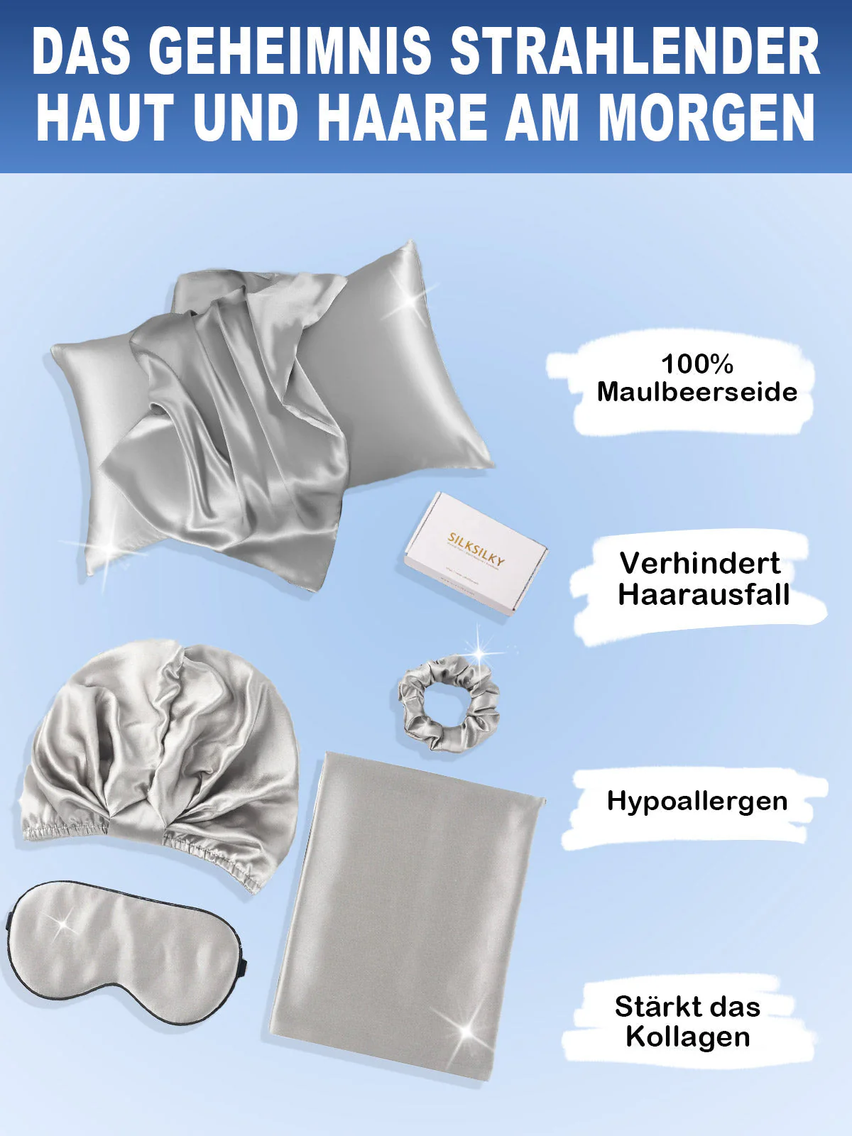 19Momme 4Pcs Set Seide Kissenbezug Set (Umschlagkissenbezug) - Image 46