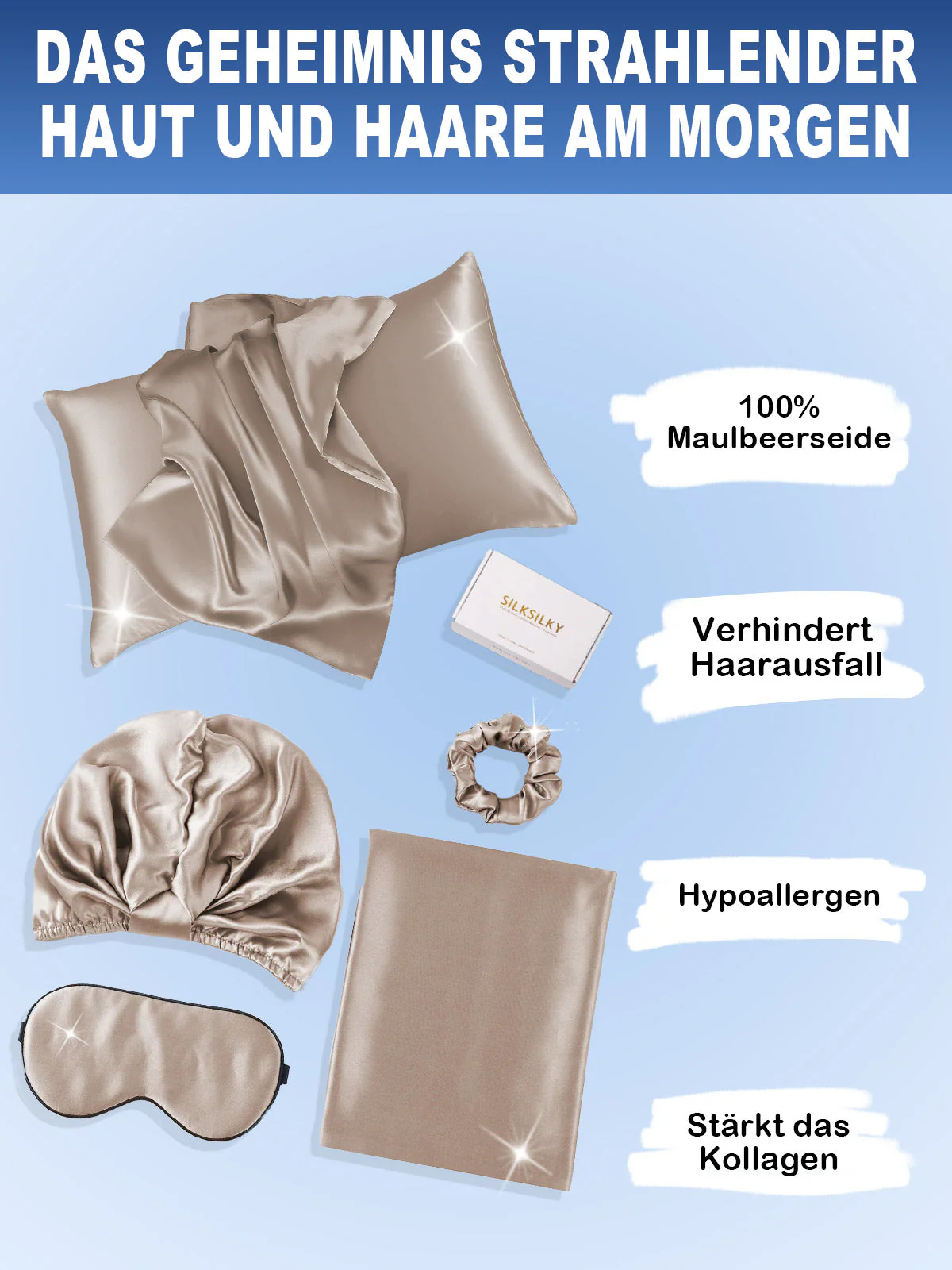 19Momme 4Pcs Set Seide Kissenbezug Set (Umschlagkissenbezug) - Image 51