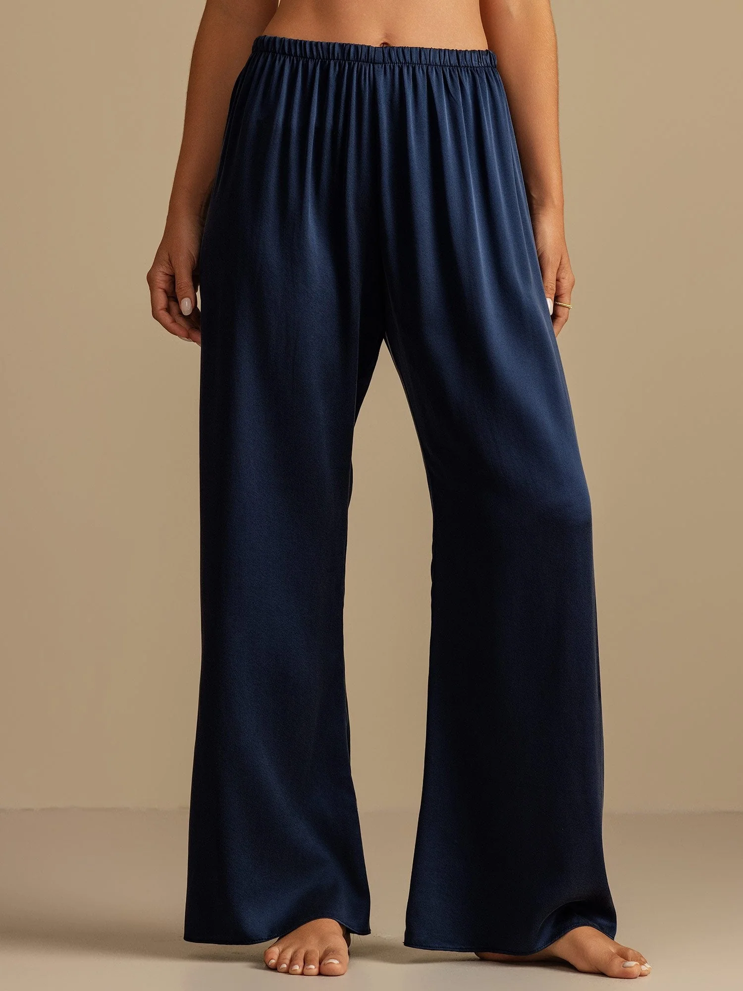 19Momme Waschbare Seidenweite Hose Damen Schlafhose mit Elastischem Bund - Image 13