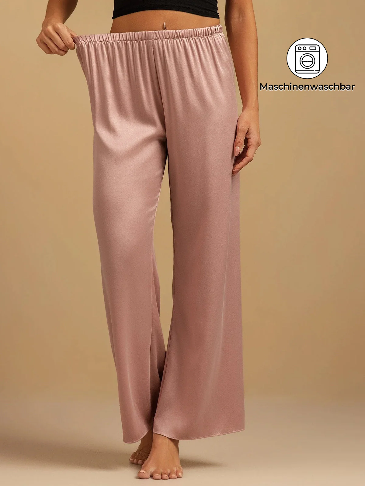 19Momme Waschbare Seidenweite Hose Damen Schlafhose mit Elastischem Bund - Image 16