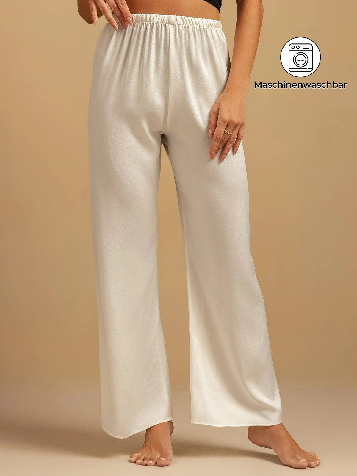 19Momme Waschbare Seidenweite Hose Damen Schlafhose mit Elastischem Bund - Image 32