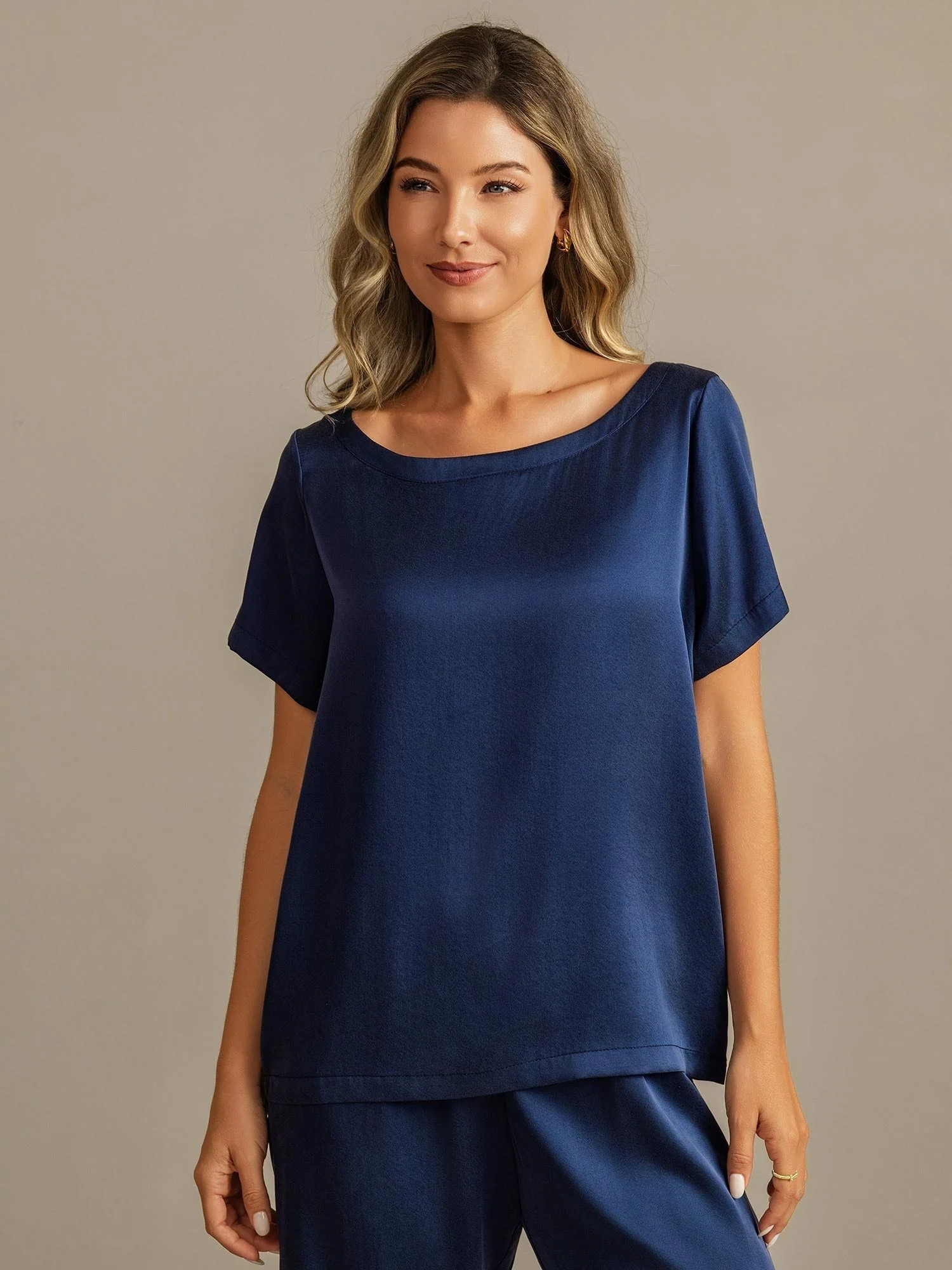 19 Momme Damen Waschbare Seide Kurzarm Pyjama Set - Image 15