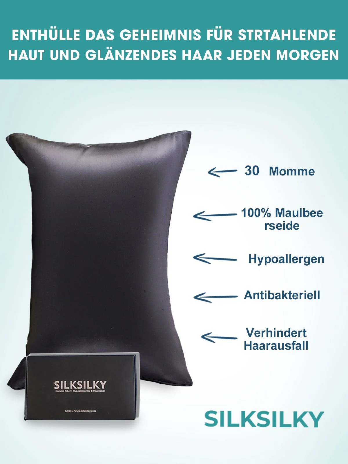 30 Momme Seide Kissenbezüge mit seitlichem Hotelverschluss - Image 10