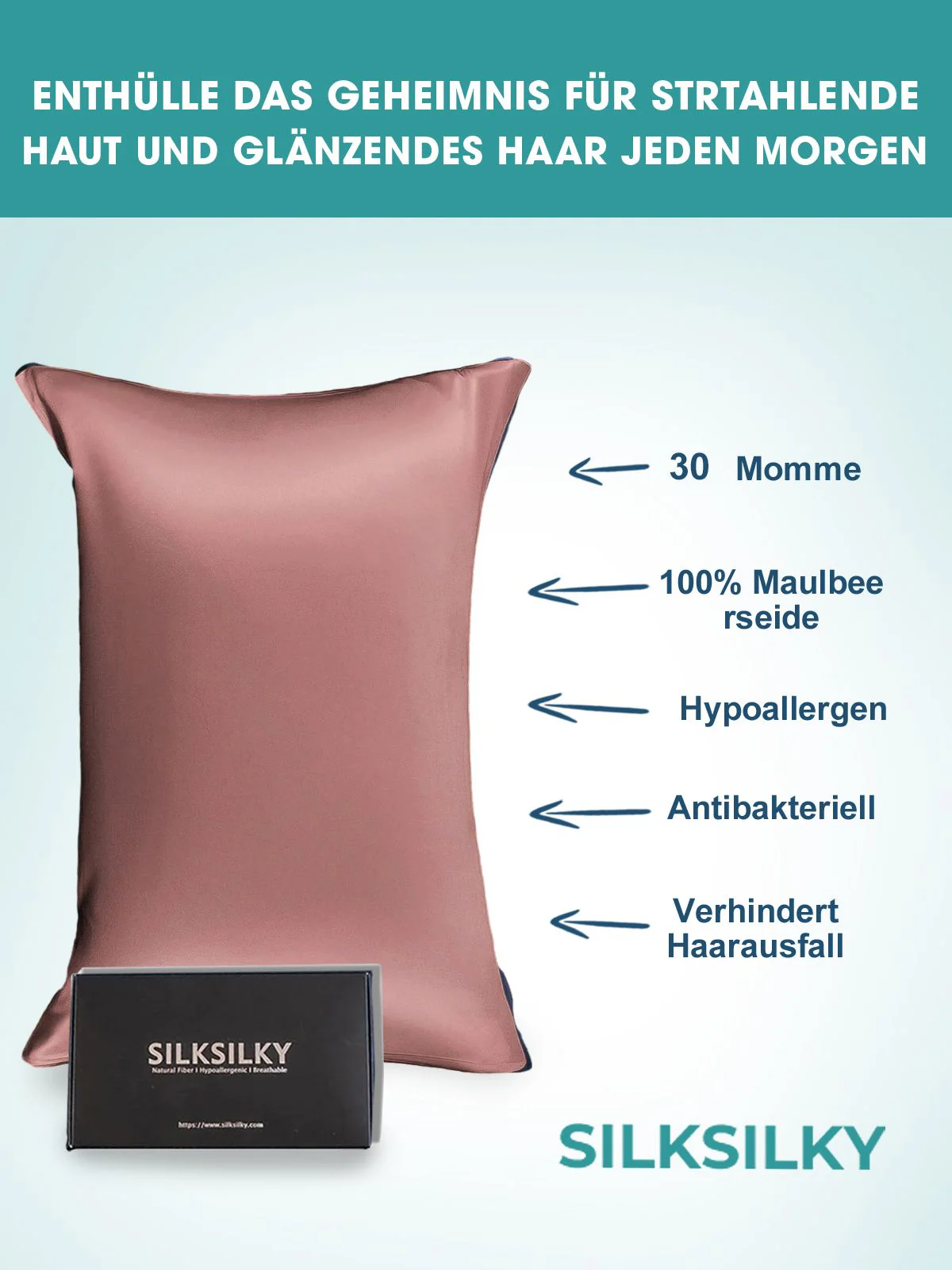30Momme Luxus Kissenbezüge aus 100% Seide - Versteckter Reißverschluss - Image 57