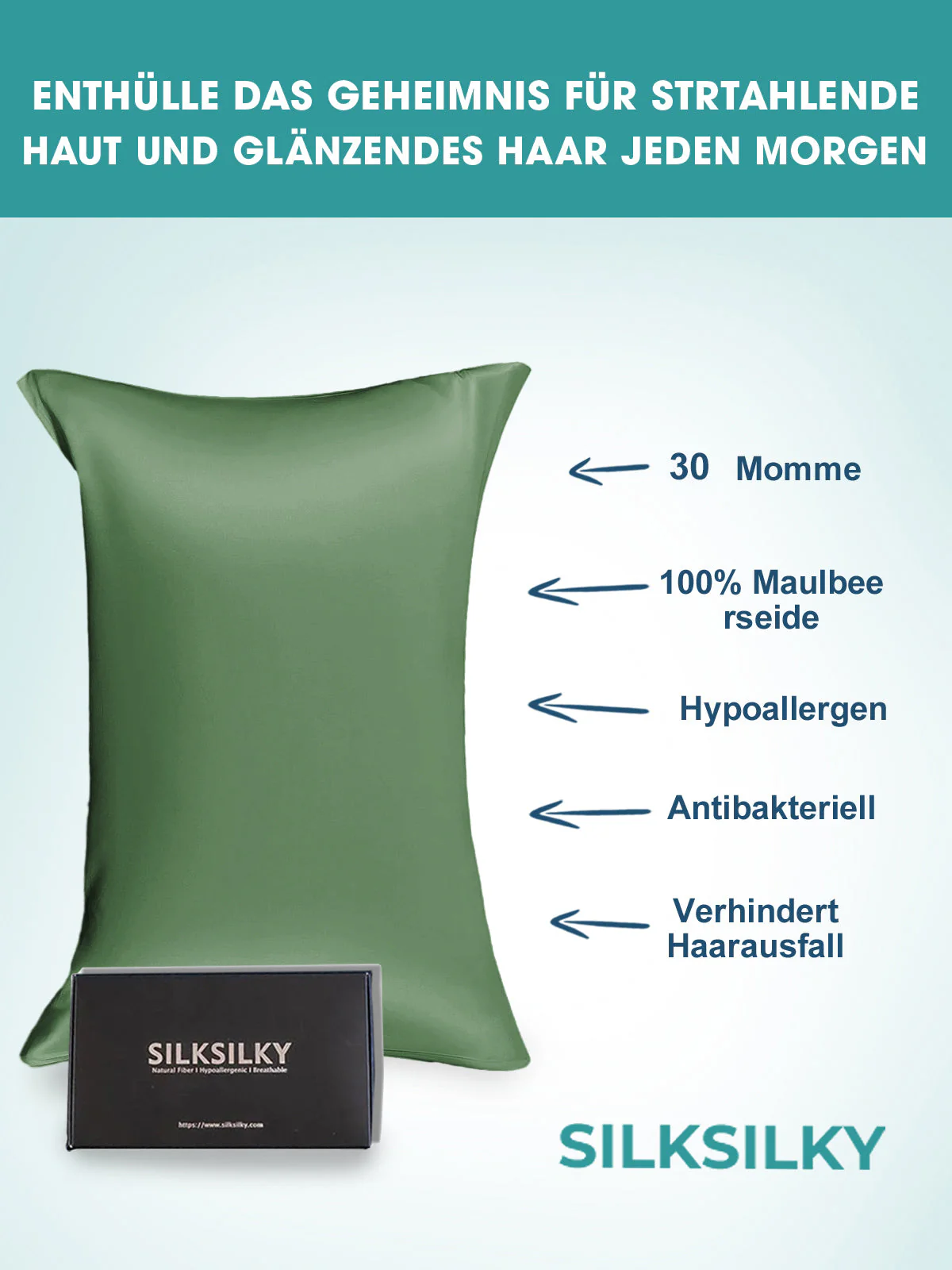 30Momme Luxus Kissenbezüge aus 100% Seide - Versteckter Reißverschluss - Image 69