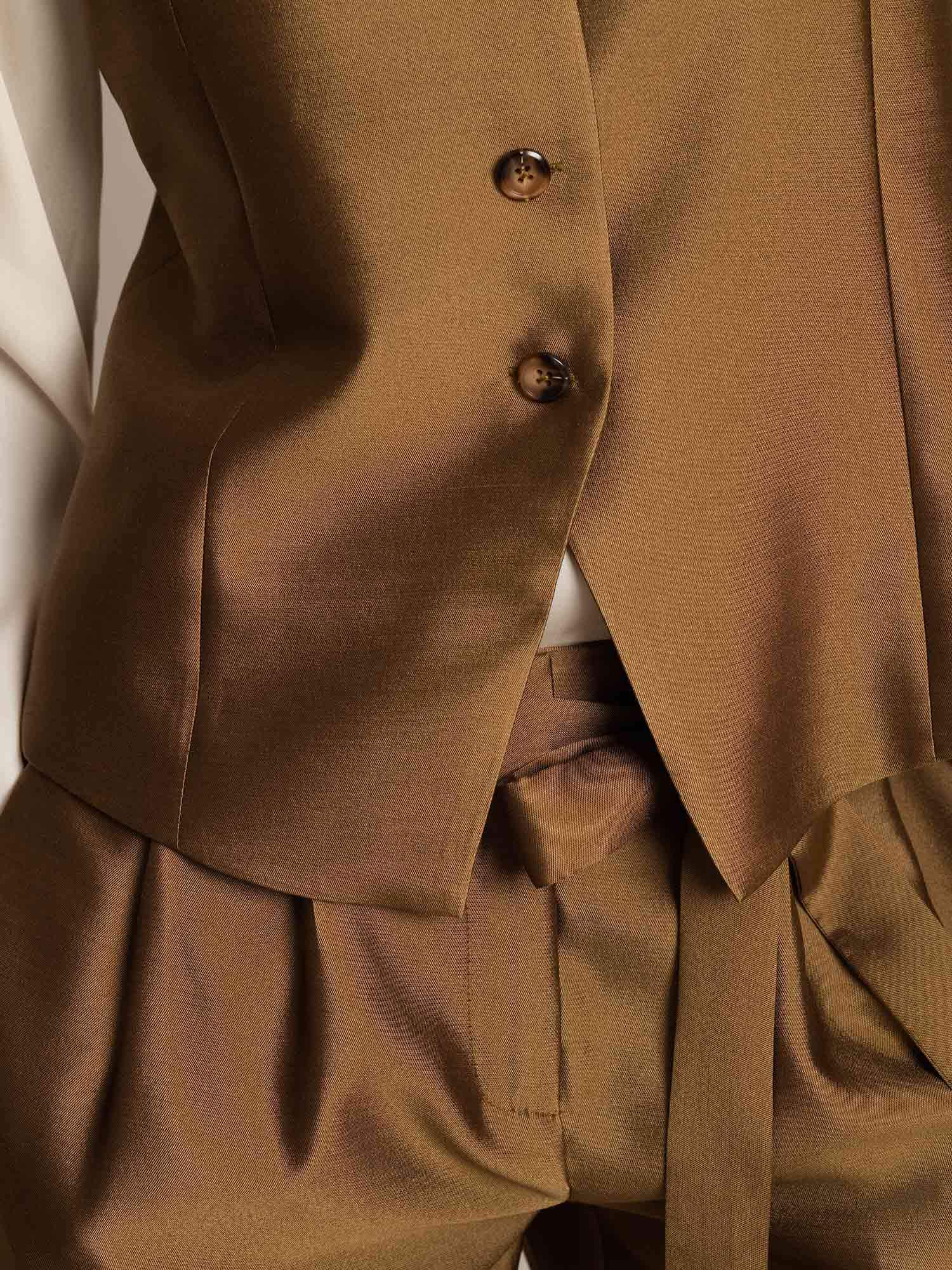 Clearance - 32Momme Seide-Wolle-Mischung Damen Weste mit Knopfdesign - Image 20