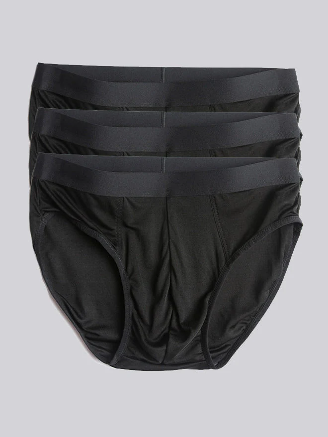 3 Stück Herren Slip Atmungsaktive Reine Seide Unterwäsche - Image 10
