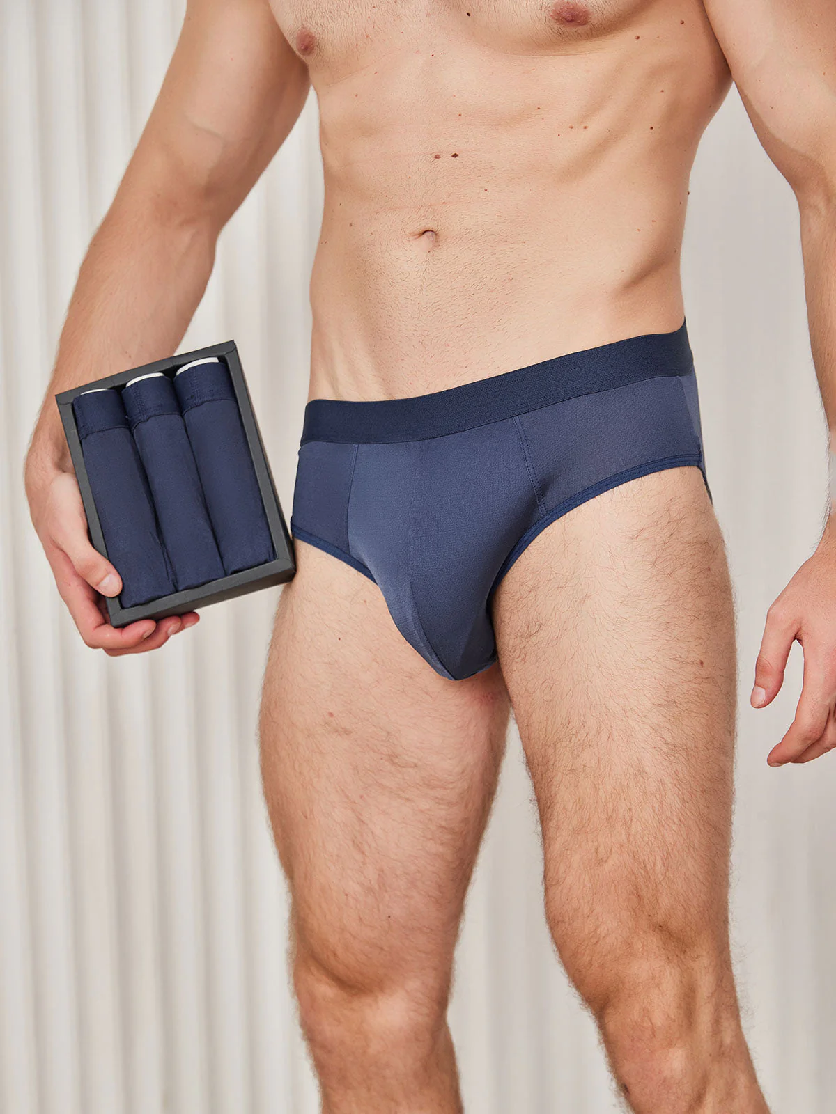 3 Stück Herren Slip Atmungsaktive Reine Seide Unterwäsche - Image 12