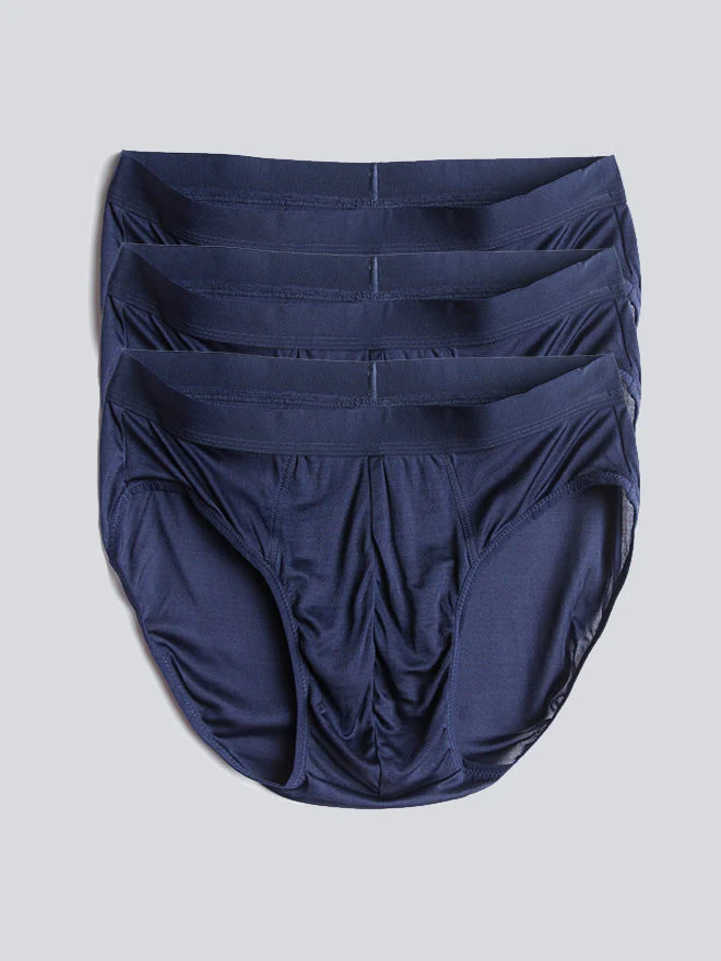 3 Stück Herren Slip Atmungsaktive Reine Seide Unterwäsche - Image 15