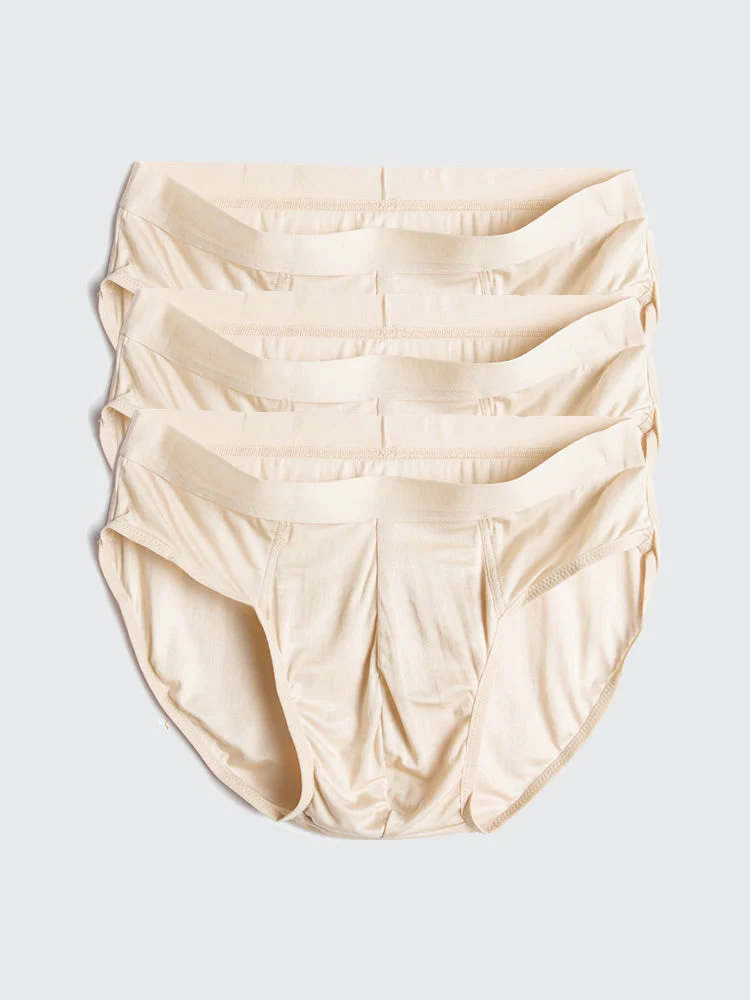 3 Stück Herren Slip Atmungsaktive Reine Seide Unterwäsche - Image 19