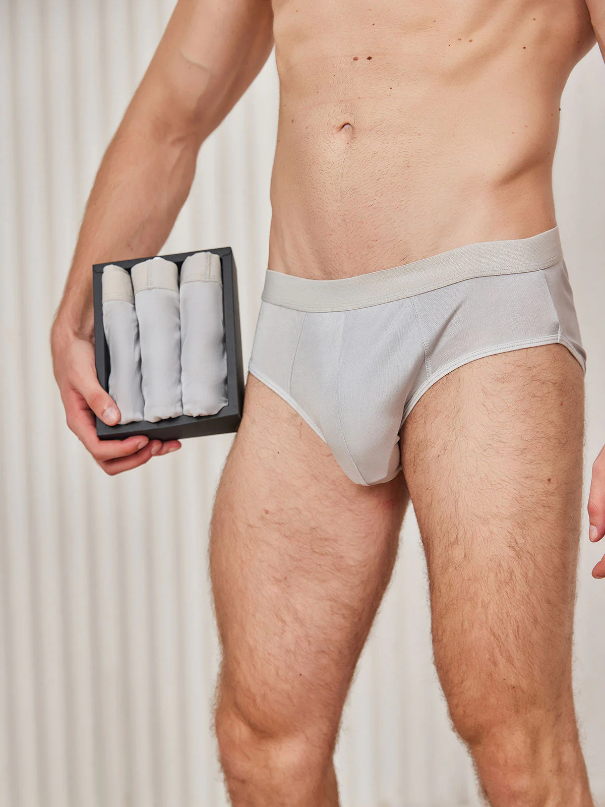 3 Stück Herren Slip Atmungsaktive Reine Seide Unterwäsche - Image 20