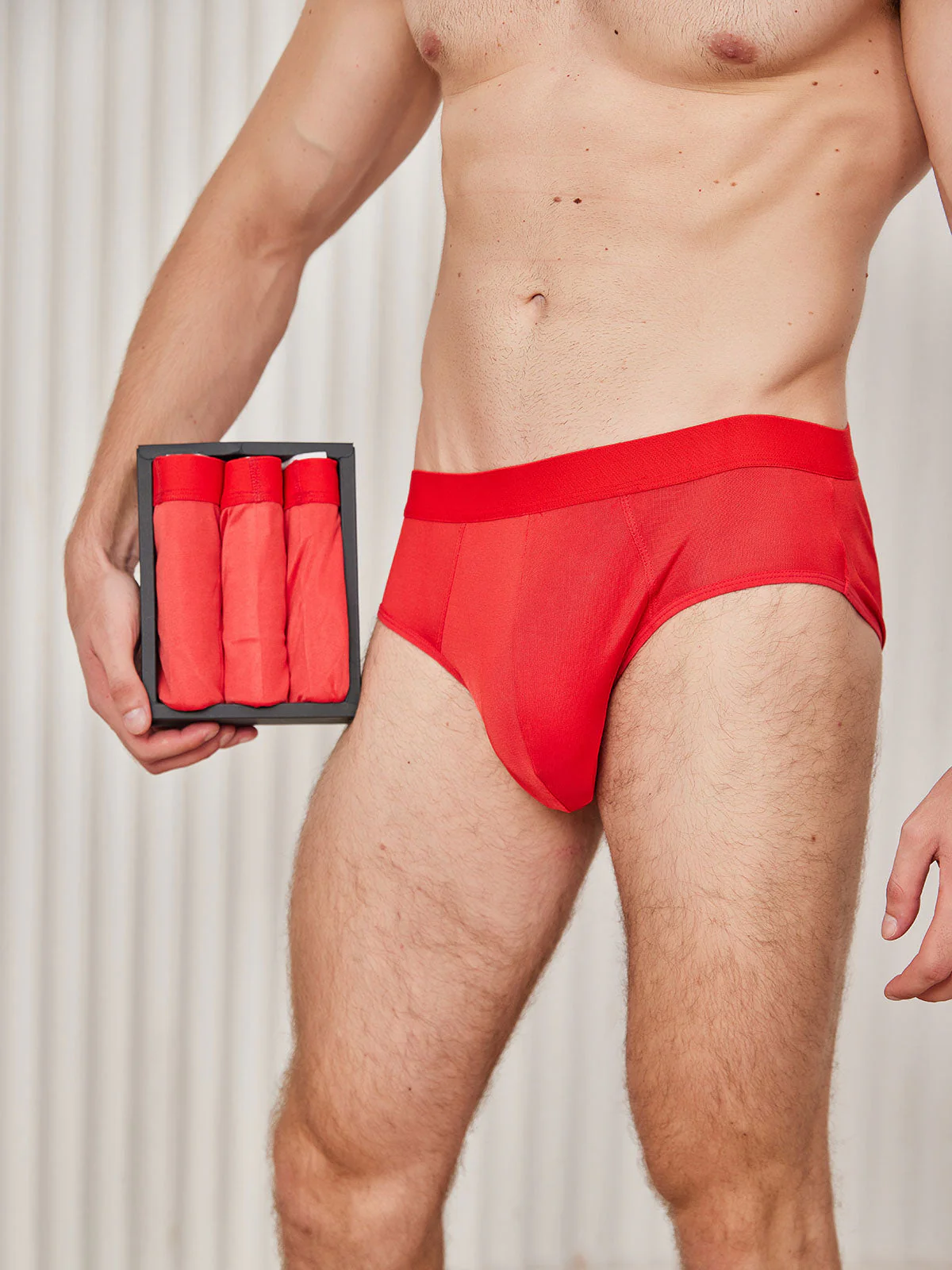 3 Stück Herren Slip Atmungsaktive Reine Seide Unterwäsche - Image 25