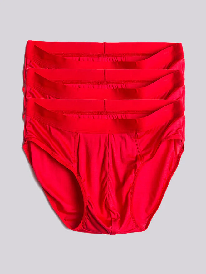 3 Stück Herren Slip Atmungsaktive Reine Seide Unterwäsche - Image 28