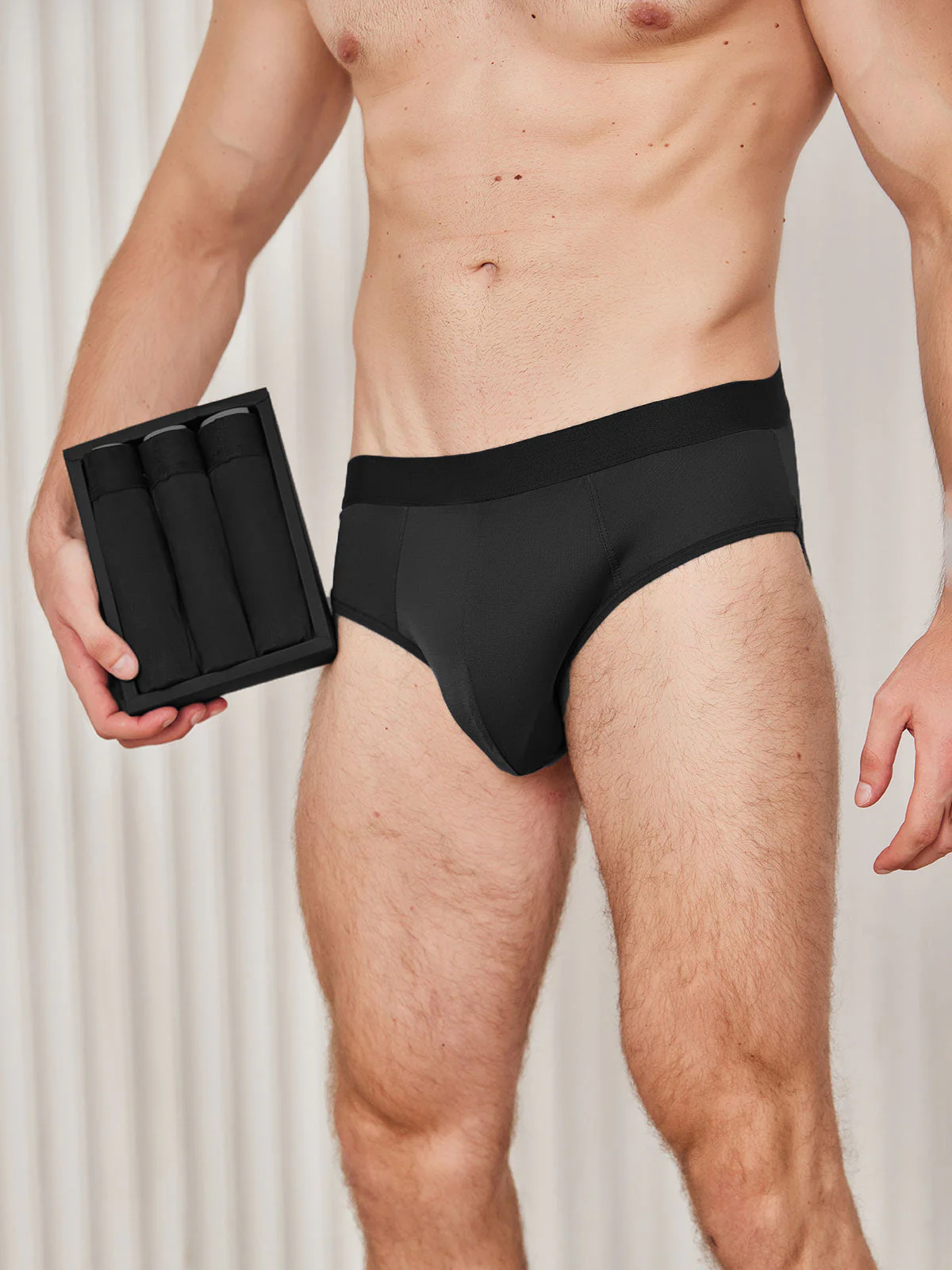 3 Stück Herren Slip Atmungsaktive Reine Seide Unterwäsche - Image 7