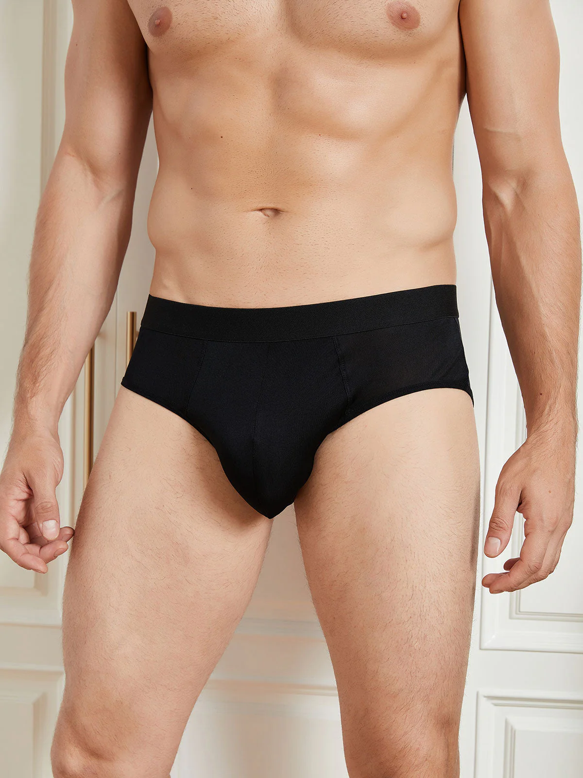 3 Stück Herren Slip Atmungsaktive Reine Seide Unterwäsche - Image 8