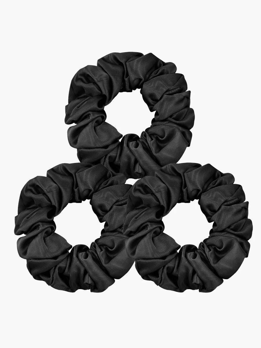 3er-Pack Reine Seide Große Haargummis - 3.5cm - Image 8