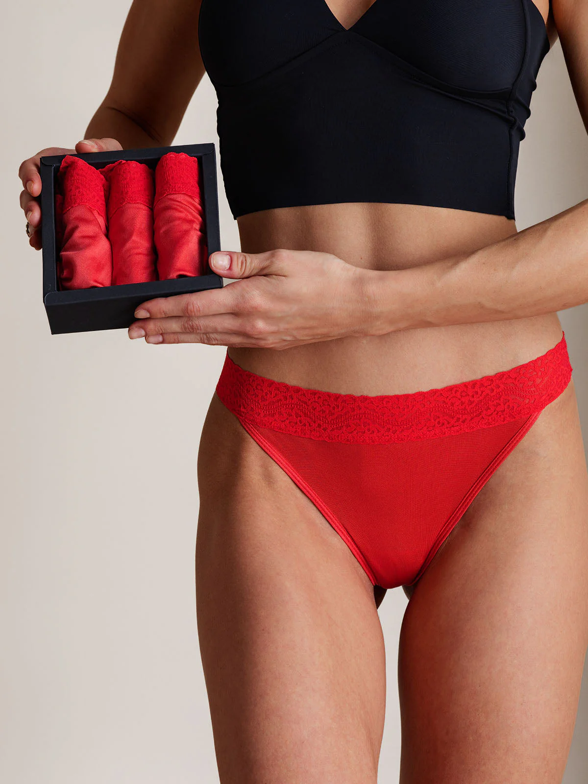3Pcs Pure Silk sexy Spitzenblumen-String-Höschen (Ohne BH) - Image 14