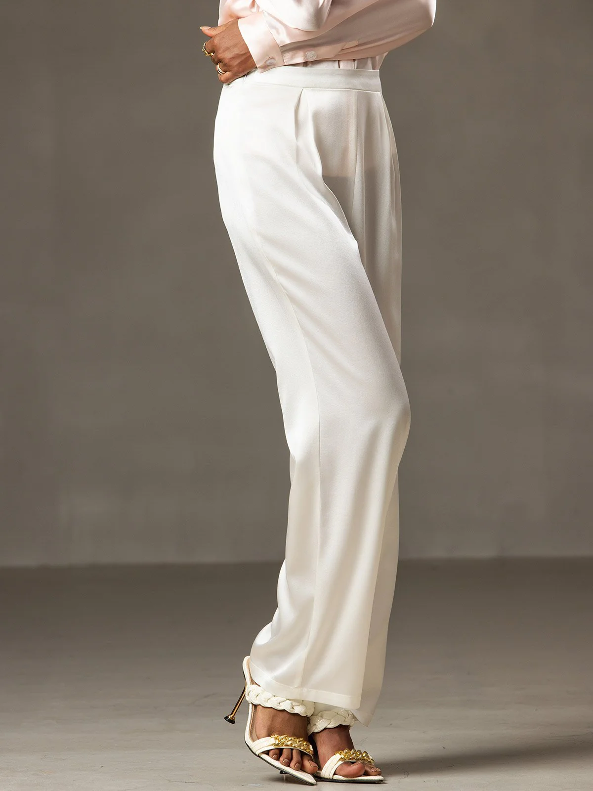 19Momme Lässige Seiden-Hosen mit weitem Bein - Image 5