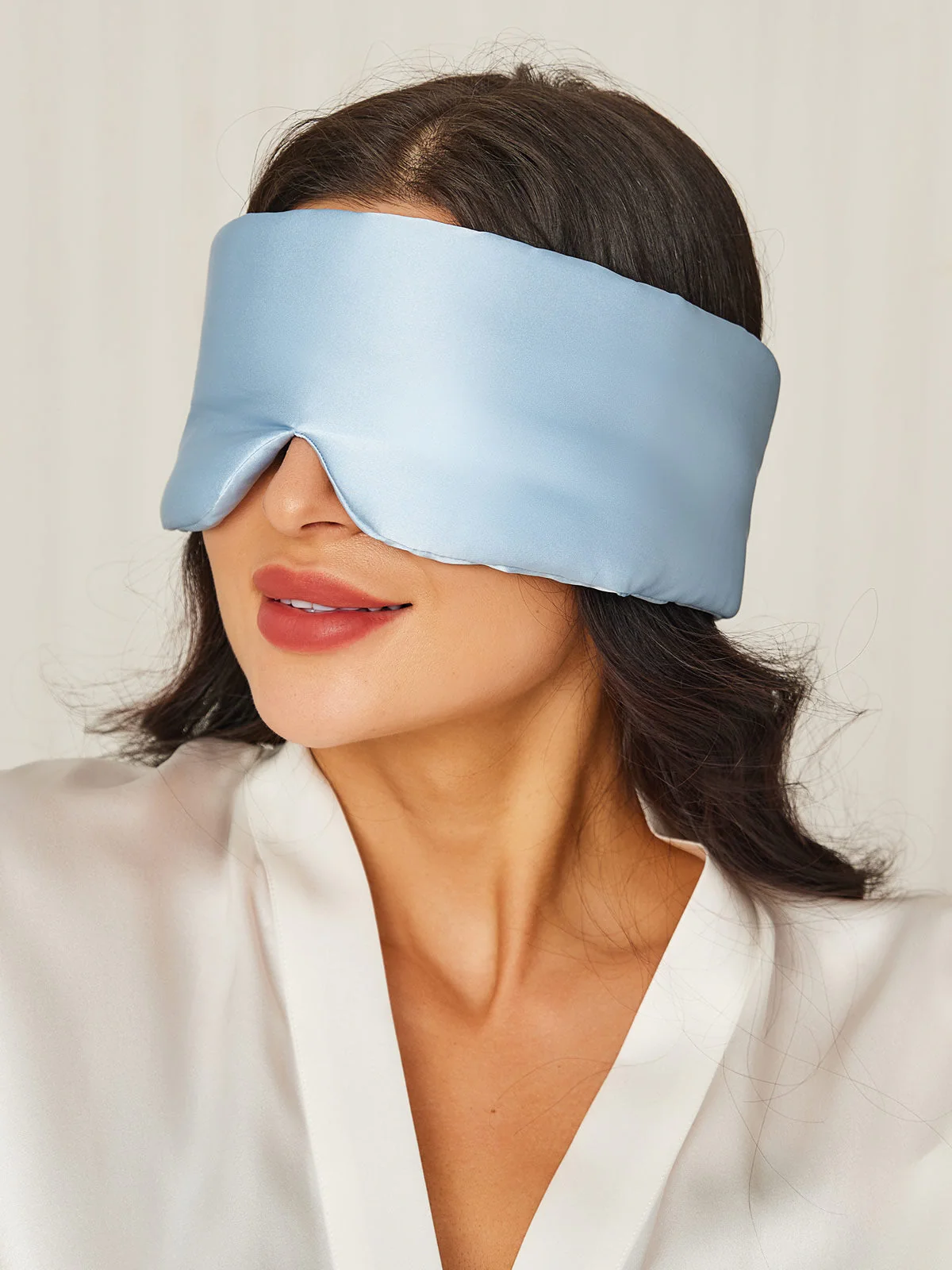 Verstellbare Seiden-Schlafmaske mit Klettverschluss und Rundum-Design - Image 22