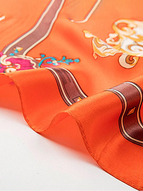 Orange Harmonie Seidenschal 110 - Image 3
