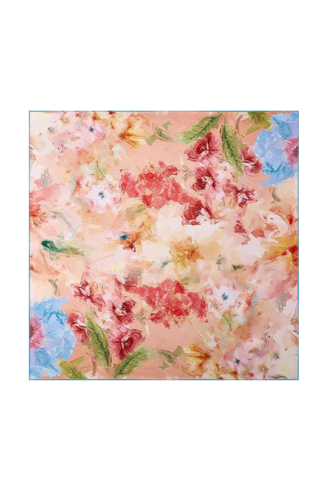 Pure Silk Floral Bliss Square Scarf - Größe 53x53cm