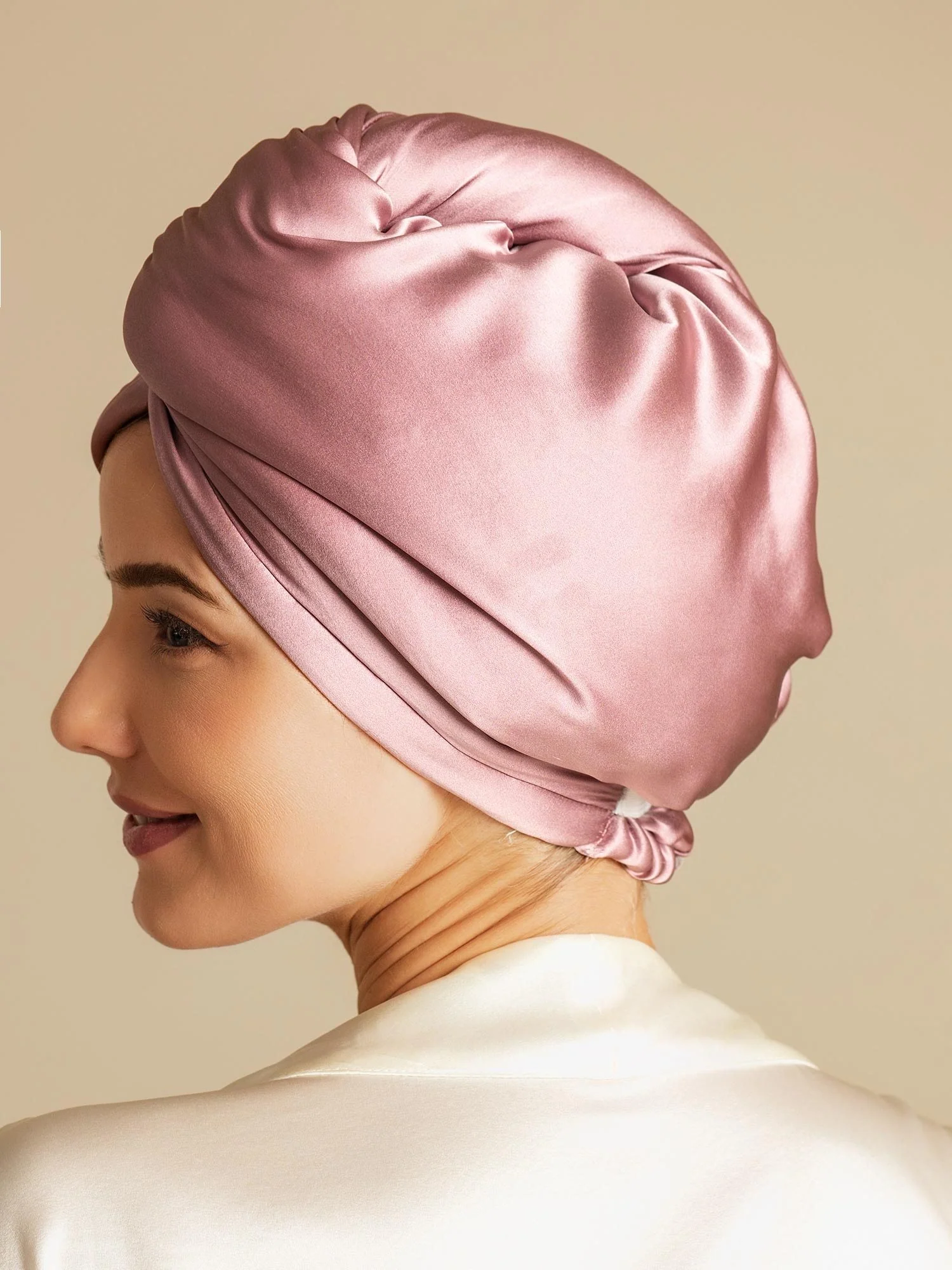 100% Maulbeerseide Doppelseitiges Haarturban-Handtuch – Schnelltrocknend, Anti-Frizz & Sanft zum Haar - Image 2