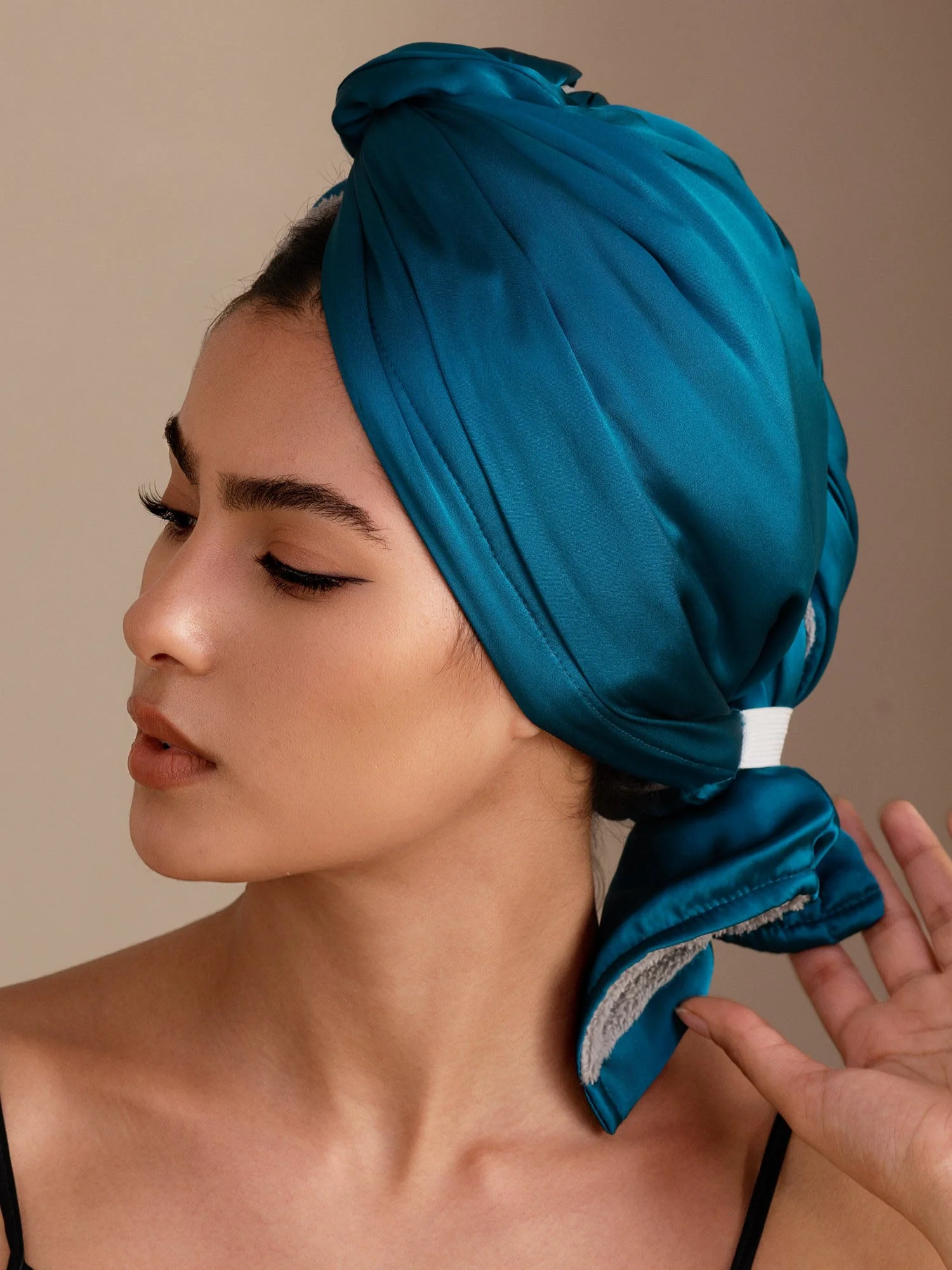 100% Maulbeerseide Doppelseitiges Haarturban-Handtuch – Schnelltrocknend, Anti-Frizz & Sanft zum Haar - Image 21