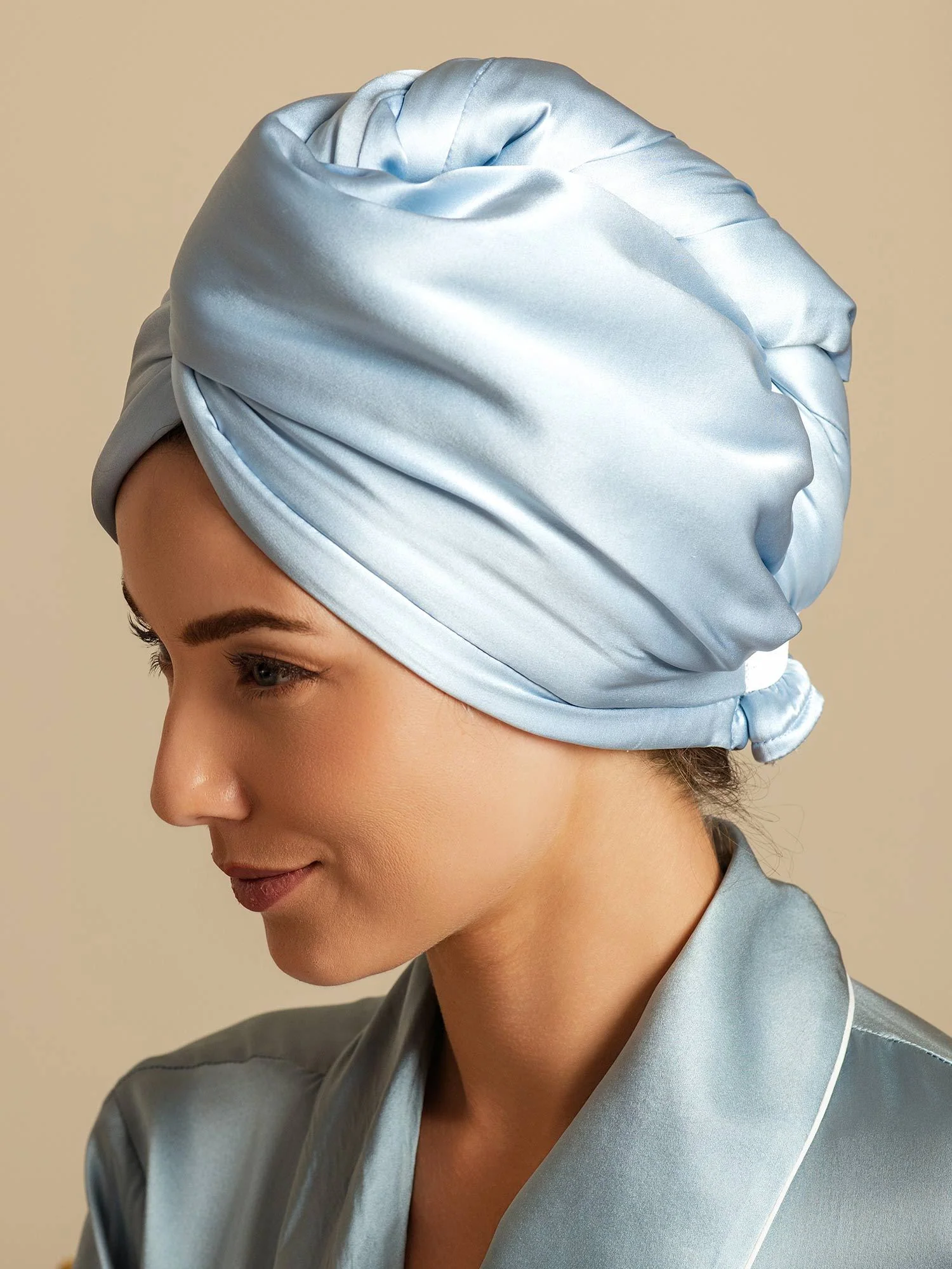 100% Maulbeerseide Doppelseitiges Haarturban-Handtuch – Schnelltrocknend, Anti-Frizz & Sanft zum Haar - Image 36