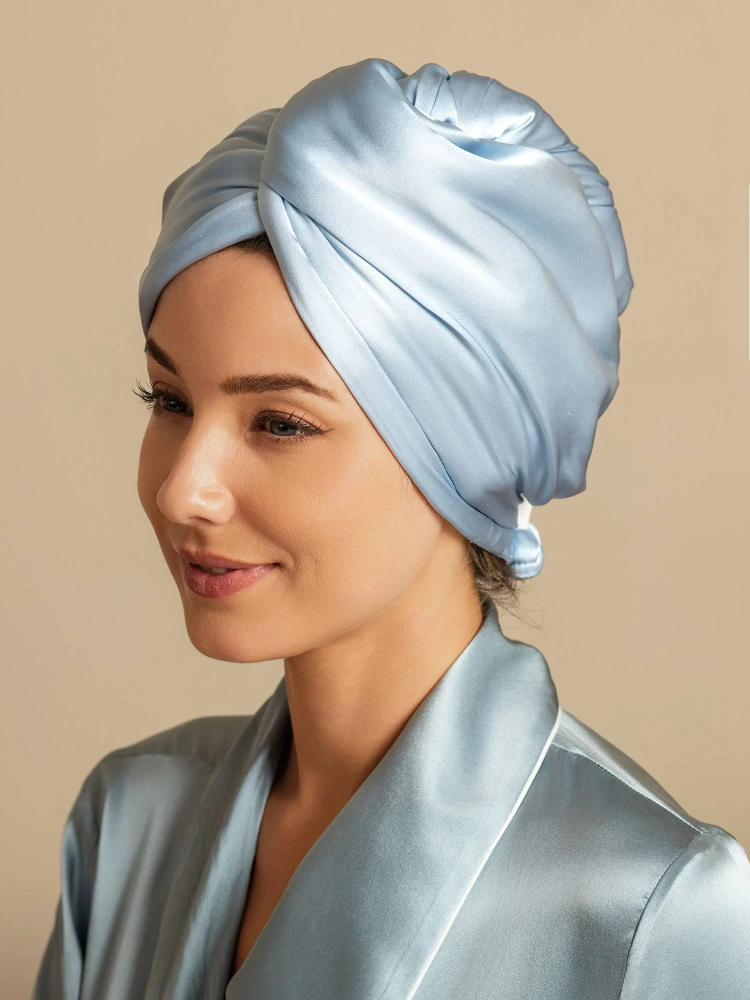 100% Maulbeerseide Doppelseitiges Haarturban-Handtuch – Schnelltrocknend, Anti-Frizz & Sanft zum Haar - Image 37