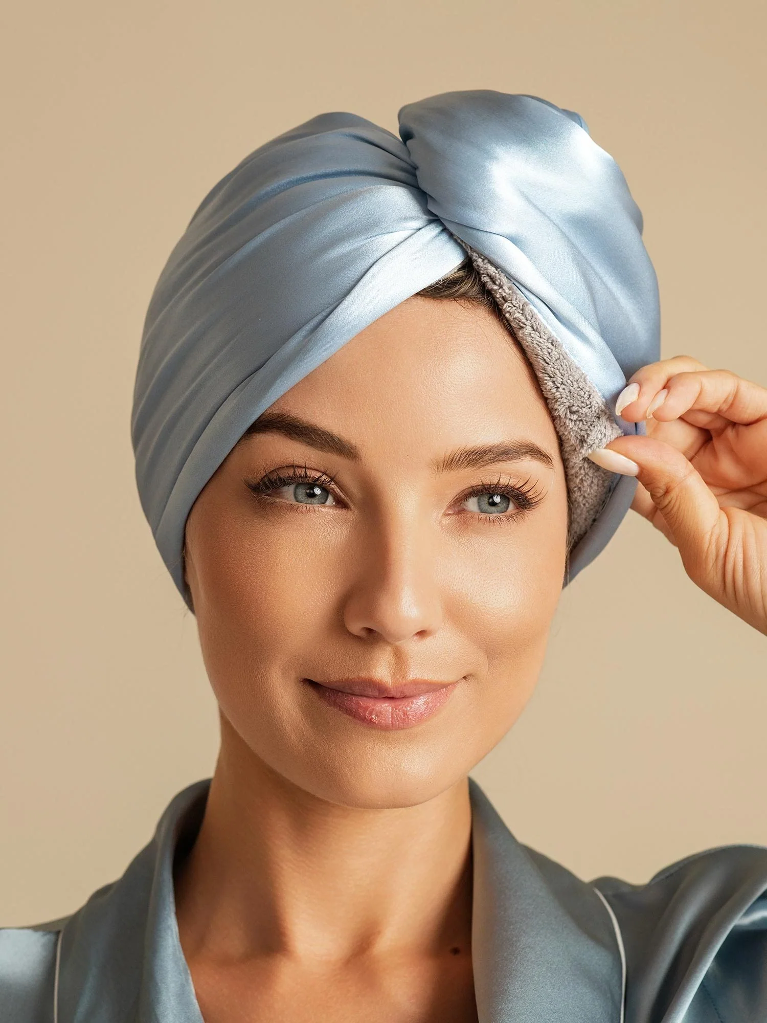 100% Maulbeerseide Doppelseitiges Haarturban-Handtuch – Schnelltrocknend, Anti-Frizz & Sanft zum Haar - Image 38