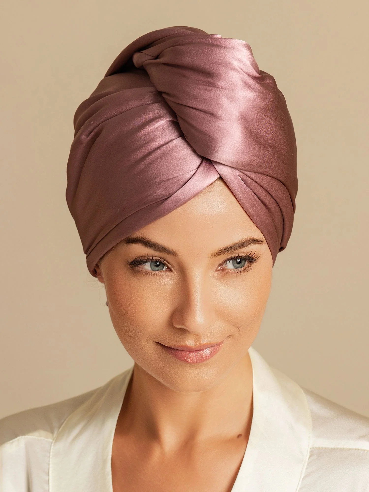 100% Maulbeerseide Doppelseitiges Haarturban-Handtuch – Schnelltrocknend, Anti-Frizz & Sanft zum Haar - Image 4