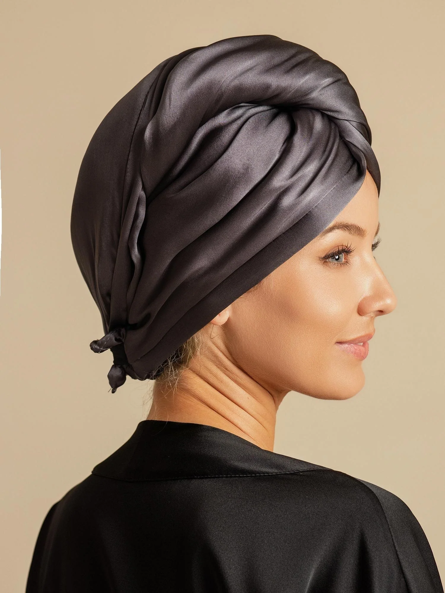 100% Maulbeerseide Doppelseitiges Haarturban-Handtuch – Schnelltrocknend, Anti-Frizz & Sanft zum Haar - Image 42