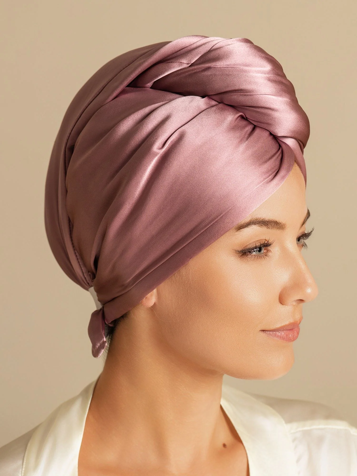 100% Maulbeerseide Doppelseitiges Haarturban-Handtuch – Schnelltrocknend, Anti-Frizz & Sanft zum Haar - Image 5