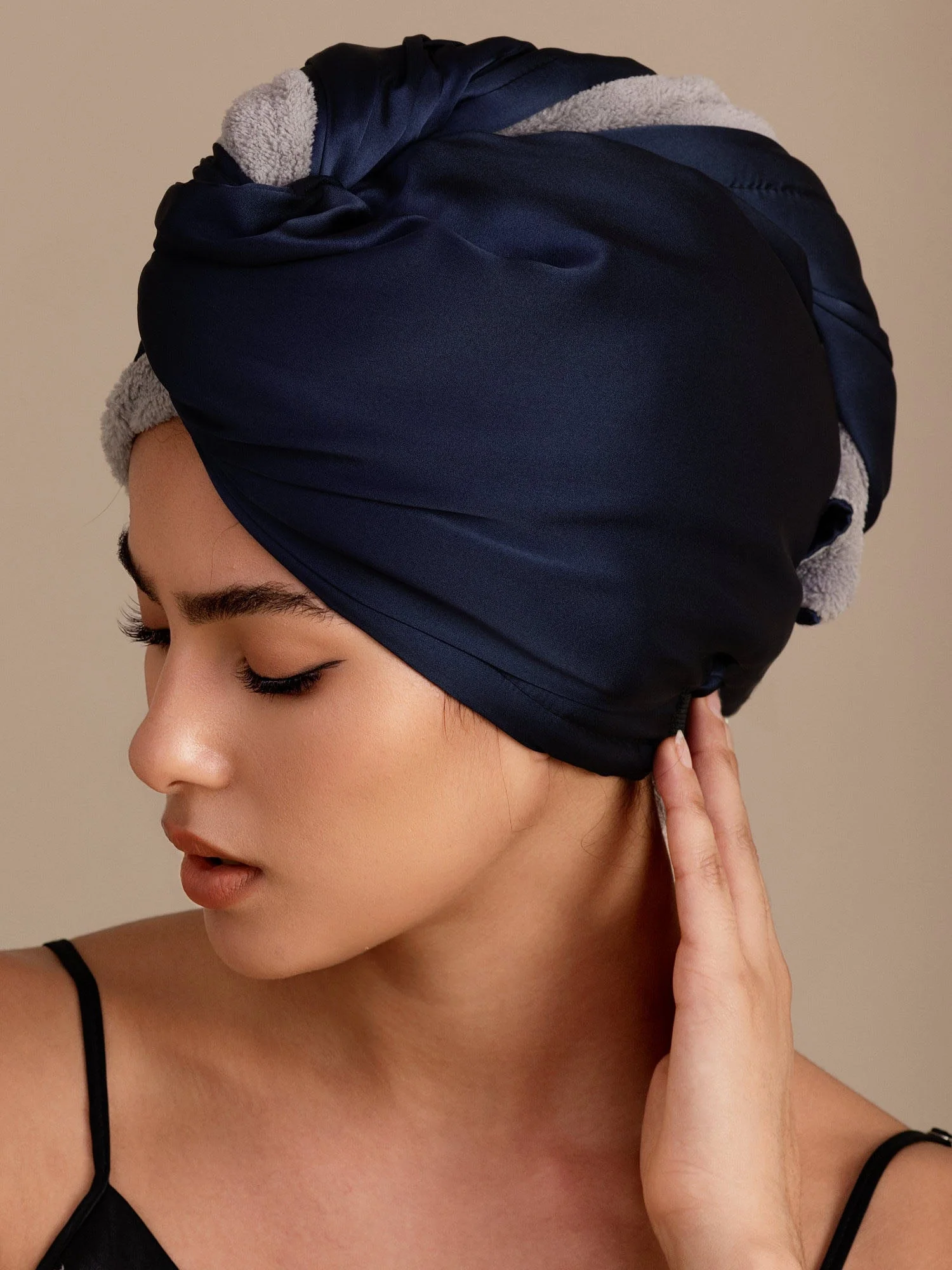 100% Maulbeerseide Doppelseitiges Haarturban-Handtuch – Schnelltrocknend, Anti-Frizz & Sanft zum Haar - Image 6