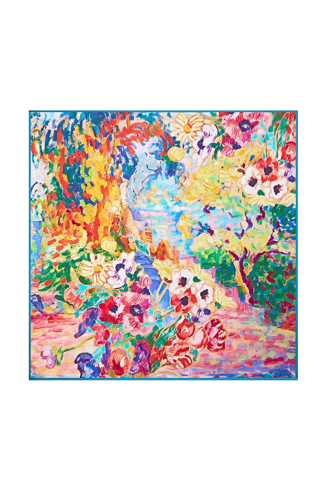 Pure Silk Ölmalerei Quadrat Tuch - Größe 53x53cm