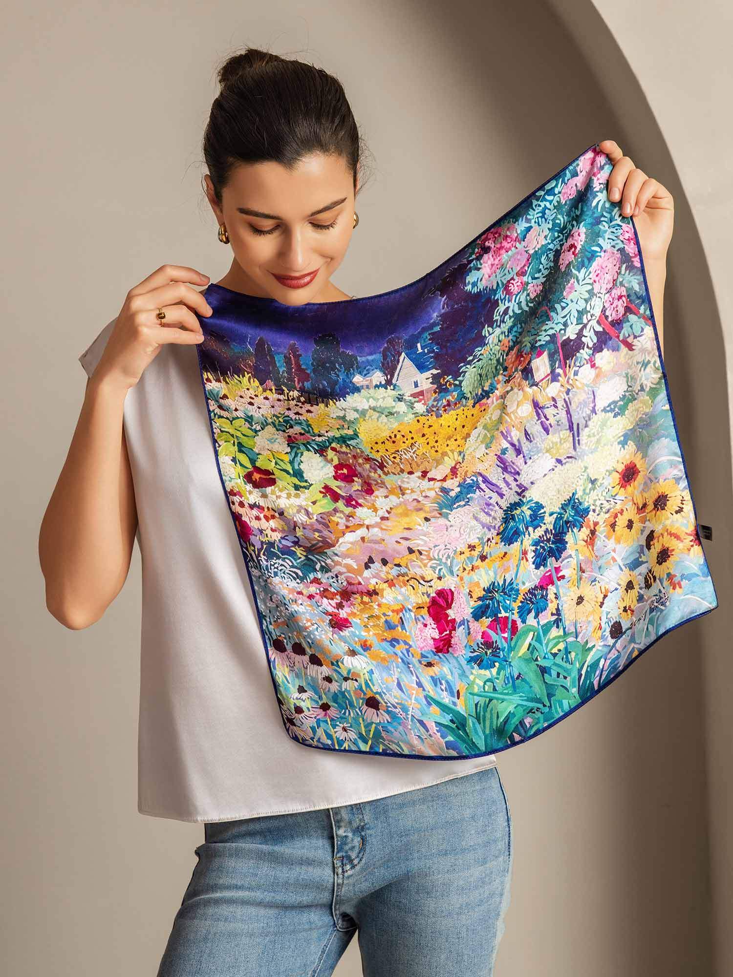 Pure Silk Bedrucktes Quadrat-Schal 53*53 cm - Image 4