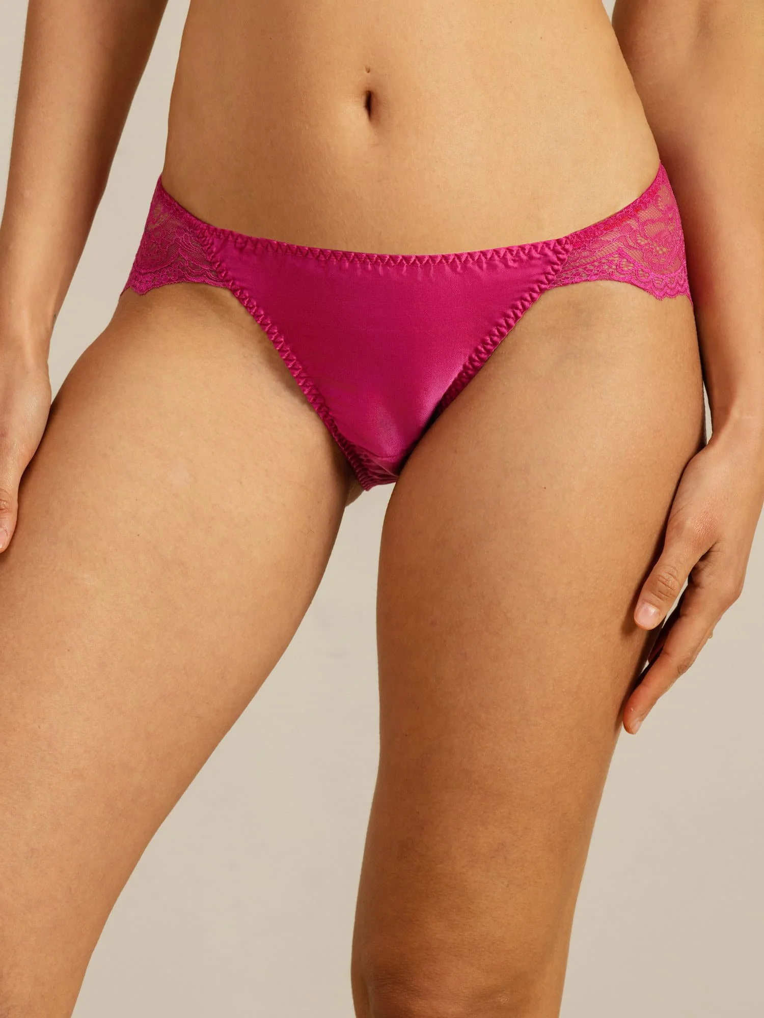 Reine Seide Sexy Komfort Slip Mit Gewellter Spitze - Image 10