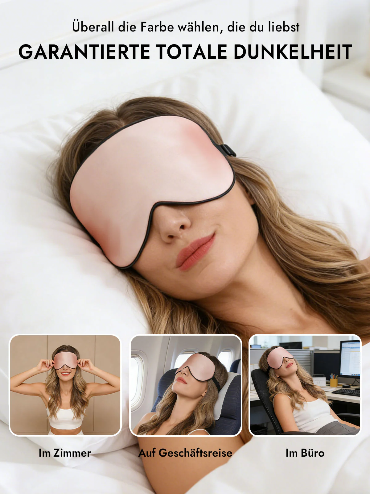 Reine Seide Gummiband Schlafaugenmaske - Image 30