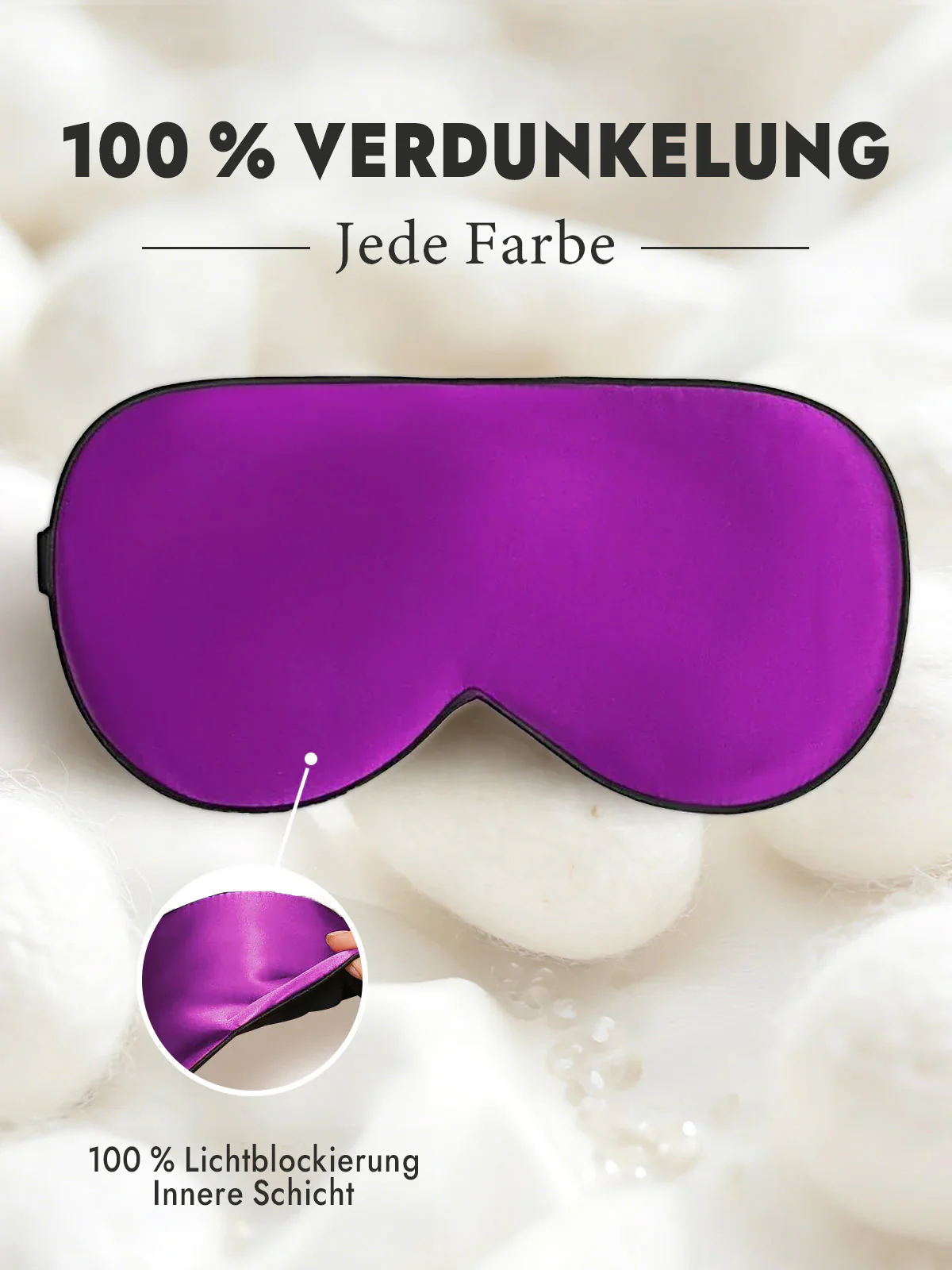 Reine Seide Gummiband Schlafaugenmaske - Image 37