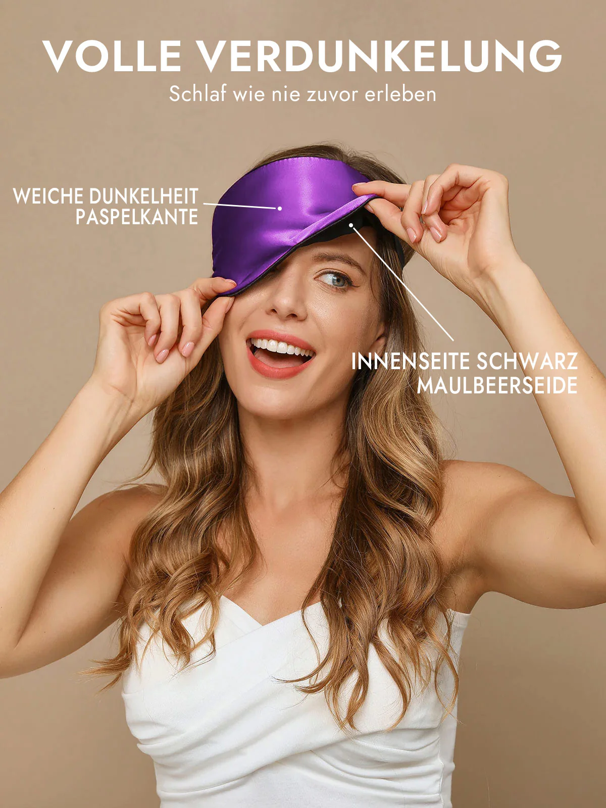 Reine Seide Gummiband Schlafaugenmaske - Image 38