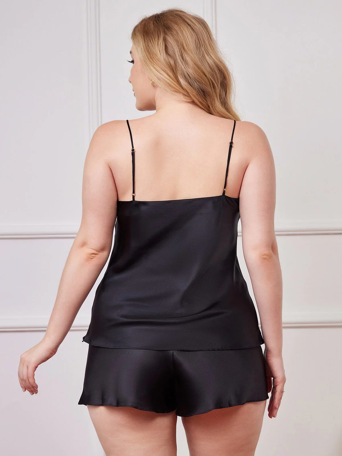 Set aus reinem Seide-Spaghettiträger-Übergröße-Camisole - Image 25