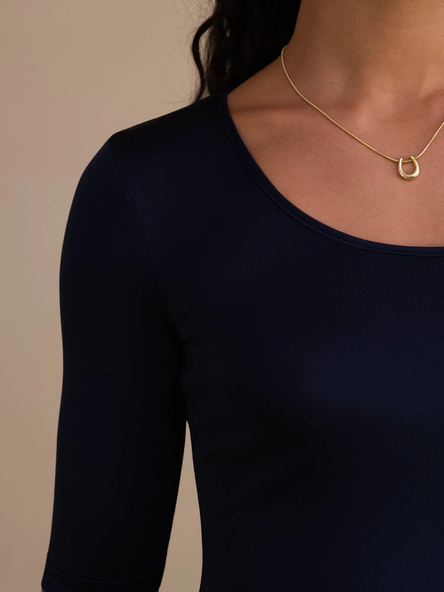 Reines Seiden Damen Halbarm Rundhals Top - Image 24